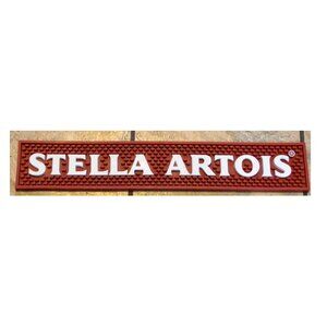 Stella Artois Bar Mat Red With White Lettering Home Bar Decor